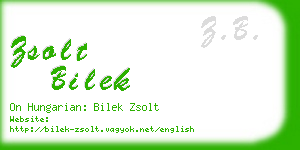 zsolt bilek business card